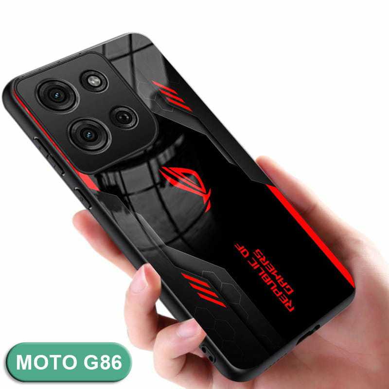 SoftCase Glass Kaca MOTOROLA G86 POWER - Casing HP MOTOROLA G86 POWER - N107