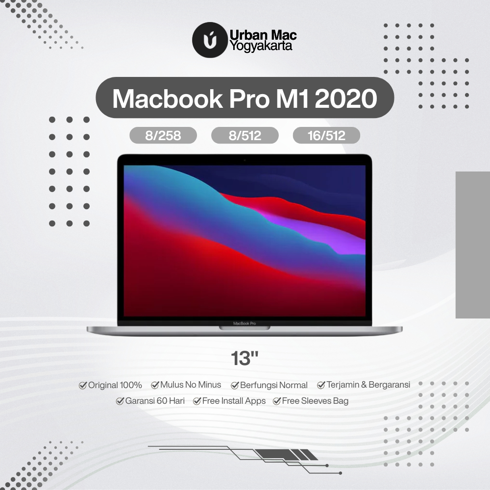Macbook Pro M1 13 inch 2020 Second Like New Mulus Garansi 60 Hari Urban Mac Store Yogyakarta