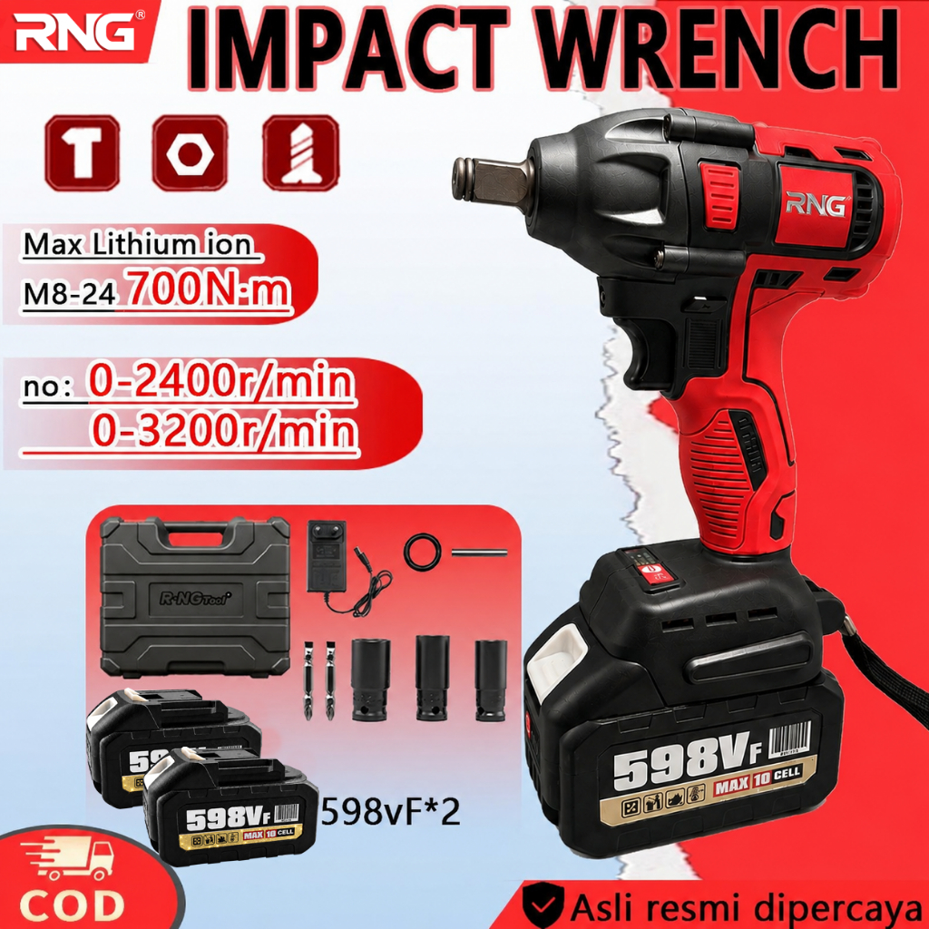RNG  Impact Wrench Impact Baterai Bor Impact Baterai Untuk Baut Mobil Bor Bor Impact Baut Beton