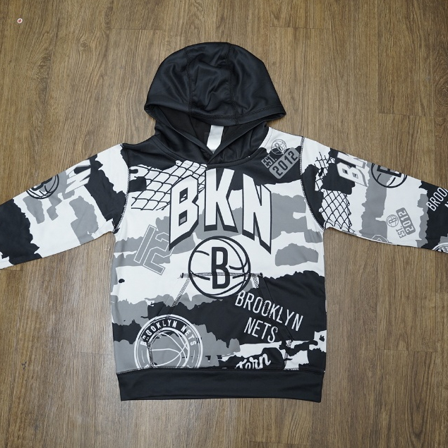 Hoodie Tim Basket Brooklyn Nets Pullover Lengan Panjang Anak (Kids)