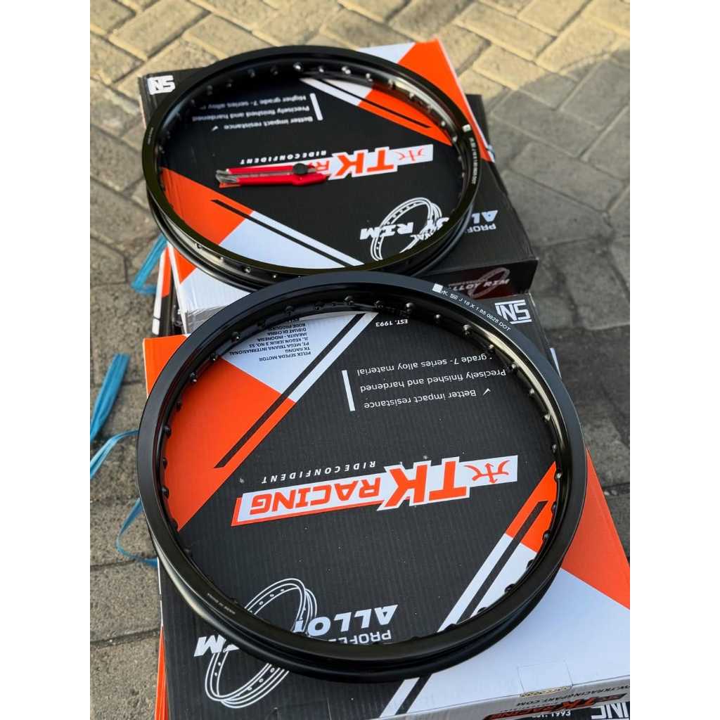 velg pelek TK racing ring 17 140 160 185 215 250 hole 36 warna hitam silver titanium Bronze gold