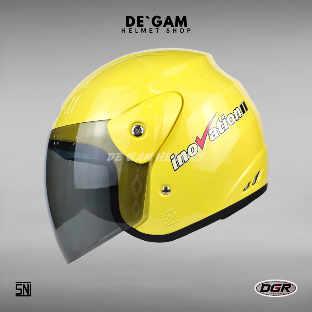 DGR Inovation Solid - Yellow - Helm Half Face