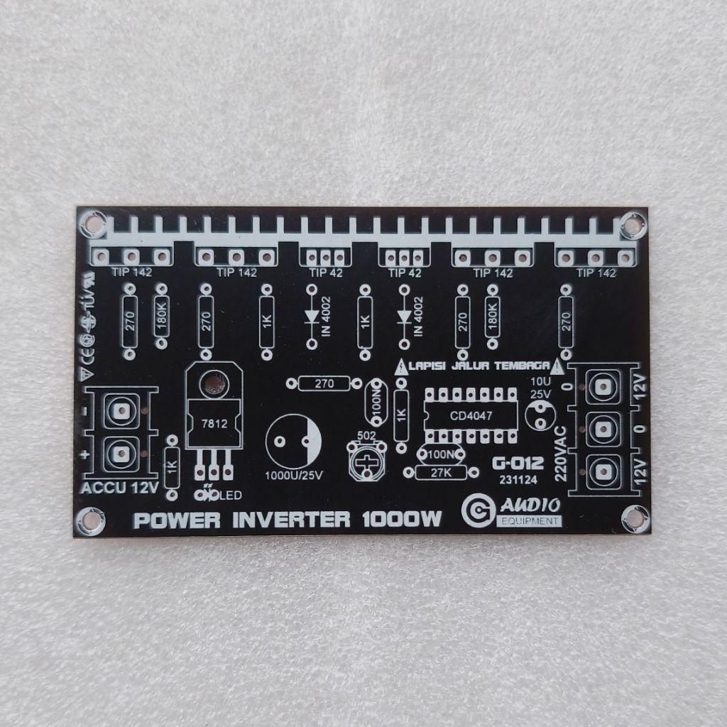 PCB Power Inverter 1000W Power Amplifier G-012
