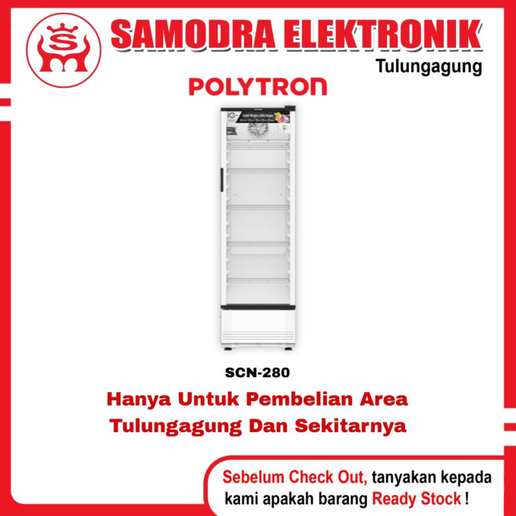 Showcase 5 Rak POLYTRON SCN-280 | Showcase Fastcool 280 Liter Polytron