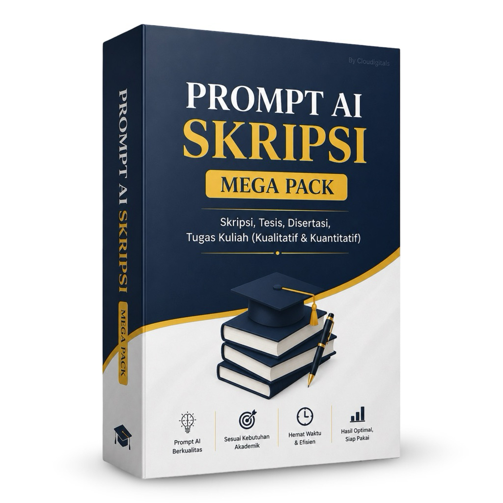 AI Skripsi Mega Pack AI Prompt: Skripsi, Tesis, Disertasi, Tugas Kuliah (Kualitatif & Kuantitatif)