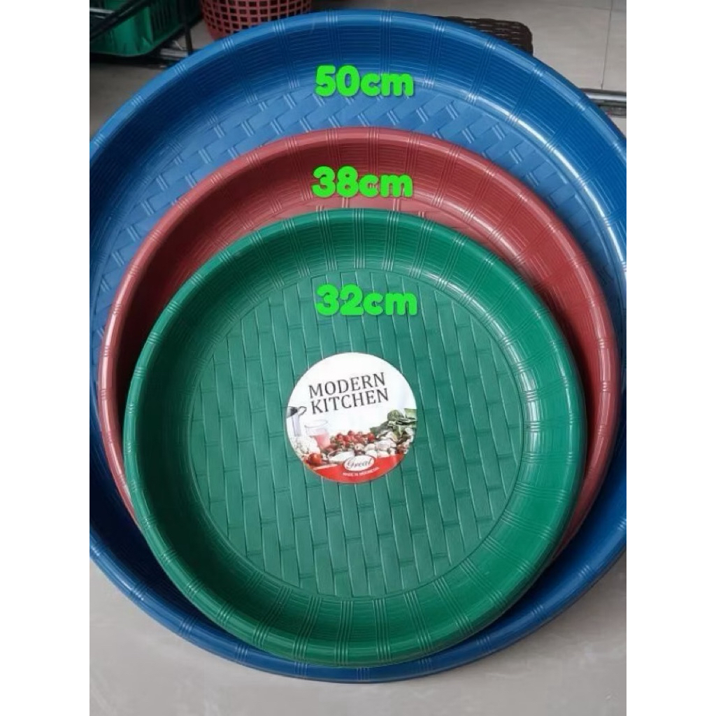 TAMPAH PLASTIK BESAR / NYIRU PLASTIK / NAMPAN BULAT ALAS TUMPENG