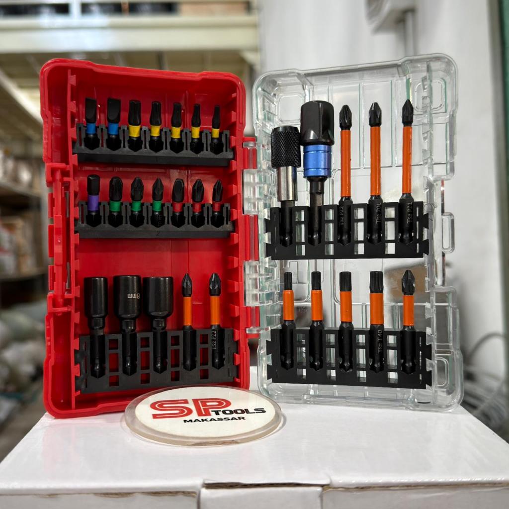 MATA BOR OBENG ANGIN IMPACT SET / SCREW DRIVER IMPACT BIT SET 29PCS XAPR APR AP183PROMAX