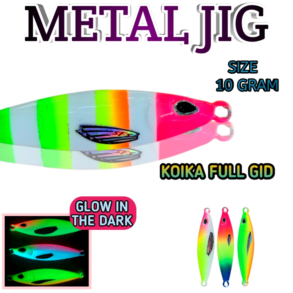 Micro Jig Umpan Pancing 10 Gram Assist Hook Model Koika Full Gid 10 Gram Killer Metal Jig Umpan Panc