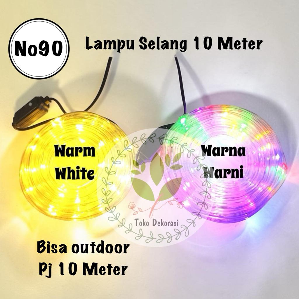 Dekorasi Natal Outdoor Lampu Selang 10 Meter LED