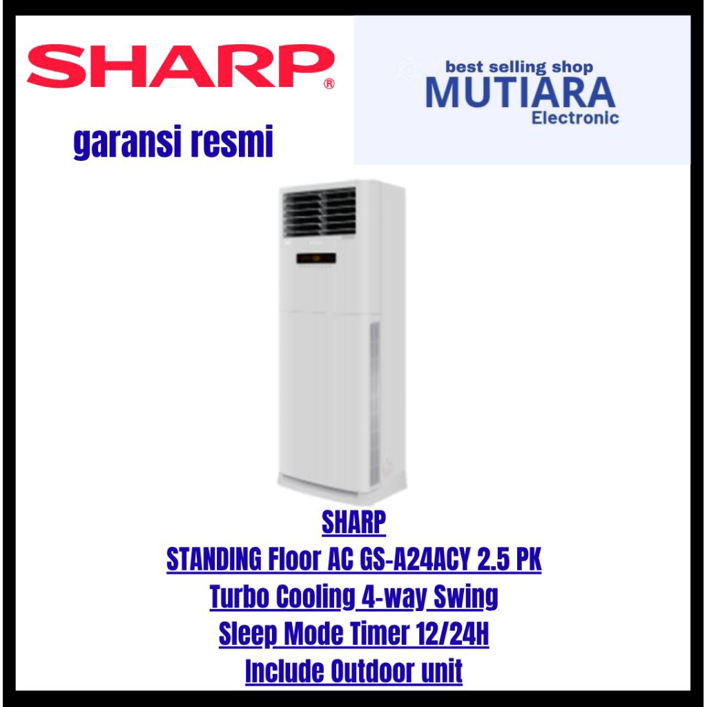 SHARP GS-A24ACY standing Floor Ac 2.5 pk