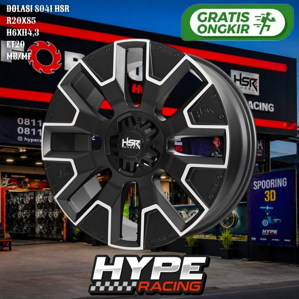 Velg Mobil R20 untuk Nissan (Navara, Terra) - HSR DOLASI Ring 20 pcd 6x114,3