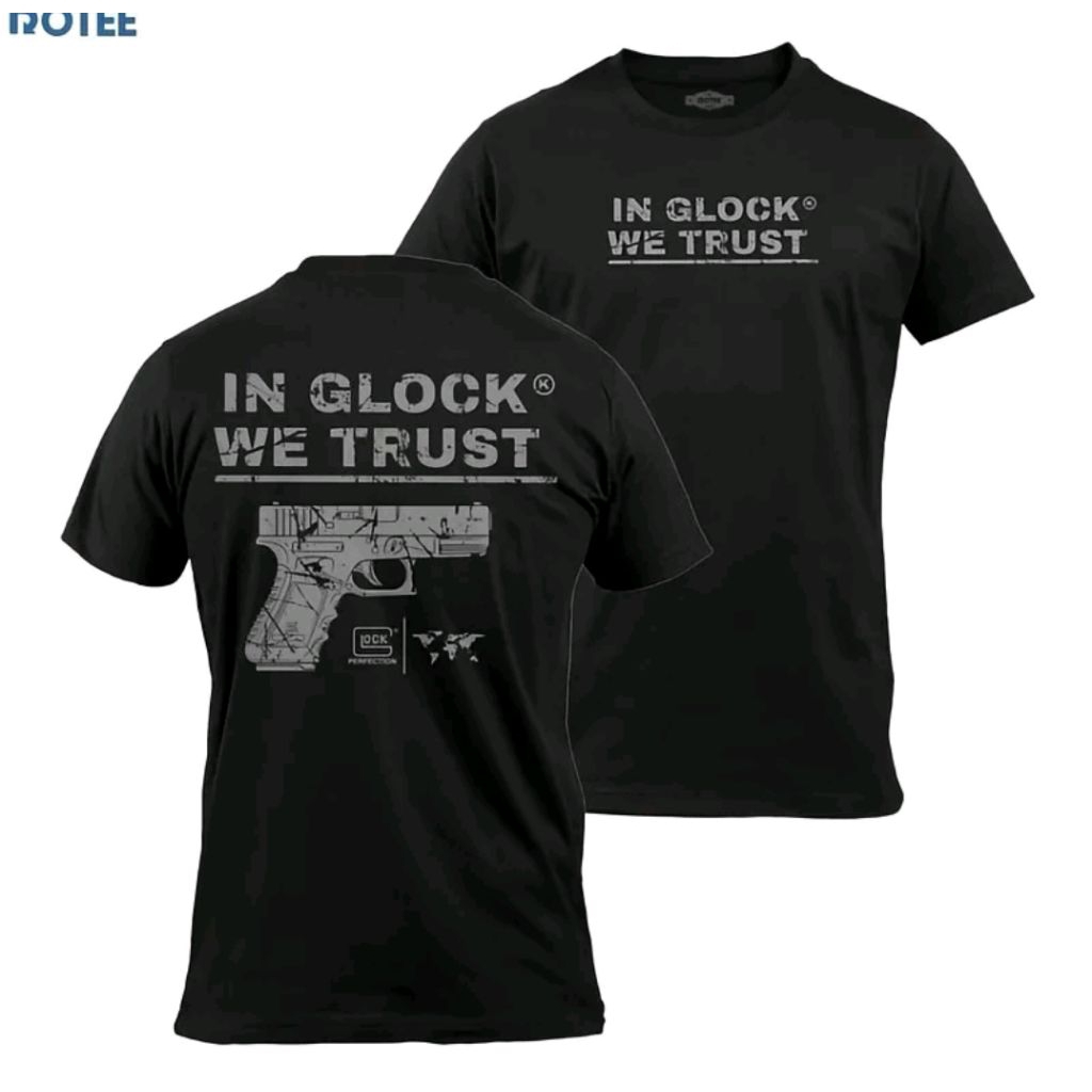 Kaos T-shirt In Glock We Trust Kaos Distro Unisex