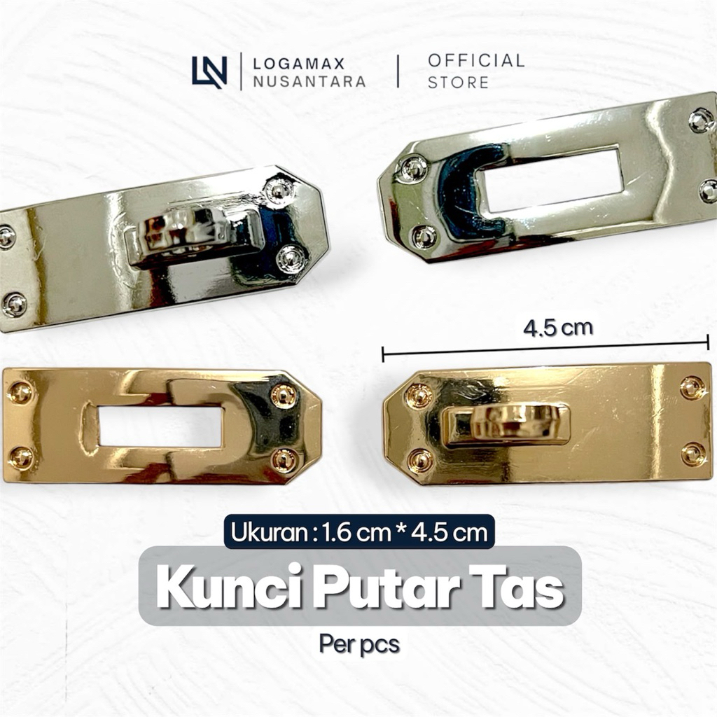 (PER PCS) KUNCI PUTAR TAS VARIASI TAS WANITA KUNCI EMAS GOLD