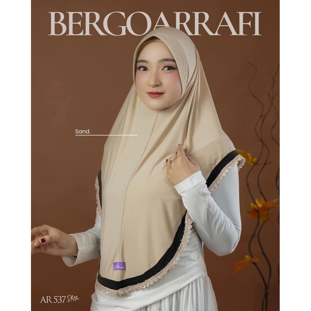 AR 537 Hijab instant Arrafi Daily Bergo Arrafi Hijab standar Jilbab Arrafi Agen Arrafi