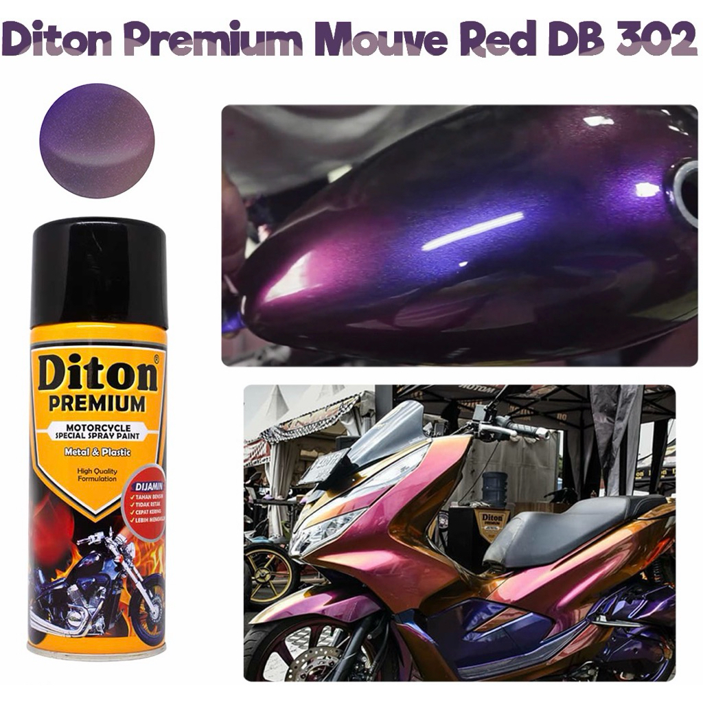 Diton Premium Merah Bunglon Pilox Diton Premium Mouve Red || Cat Semprot Body Motor Velg Motor&Rangk