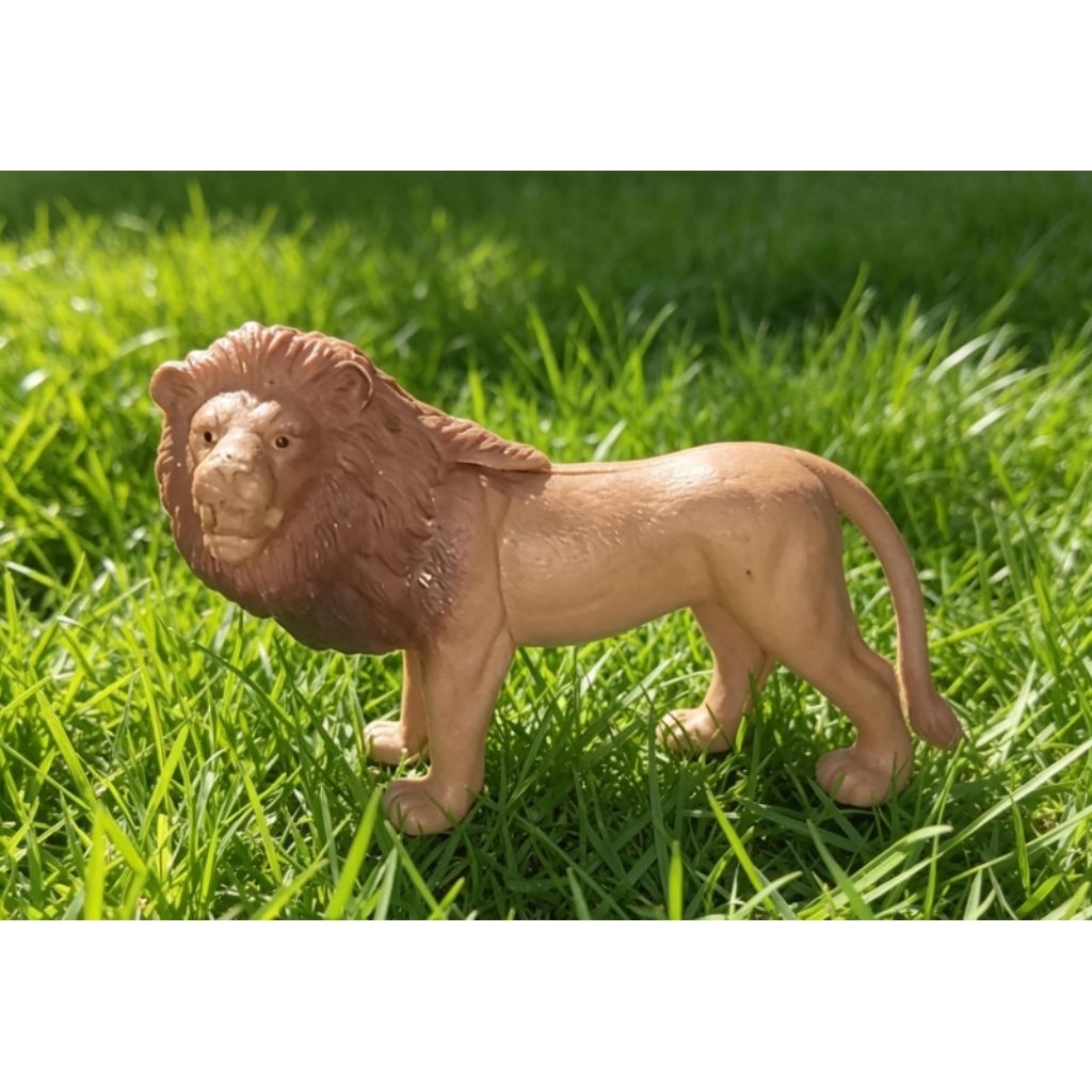 Gingerinfant animal figure second koleksi binatang karet singa