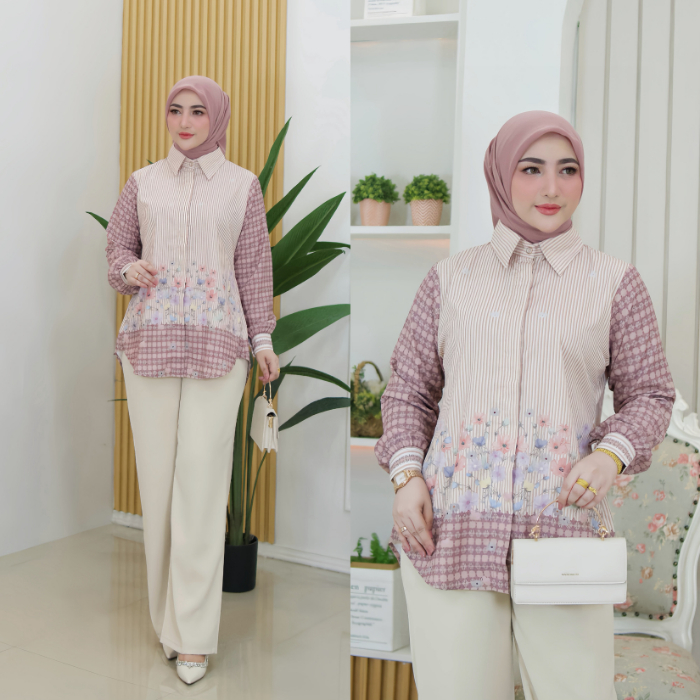 Wadah Muslim - Malika Blouse Premium Printing
