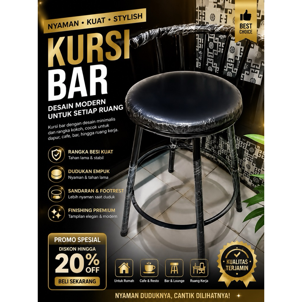 Kursi BAR tinggi 80cm