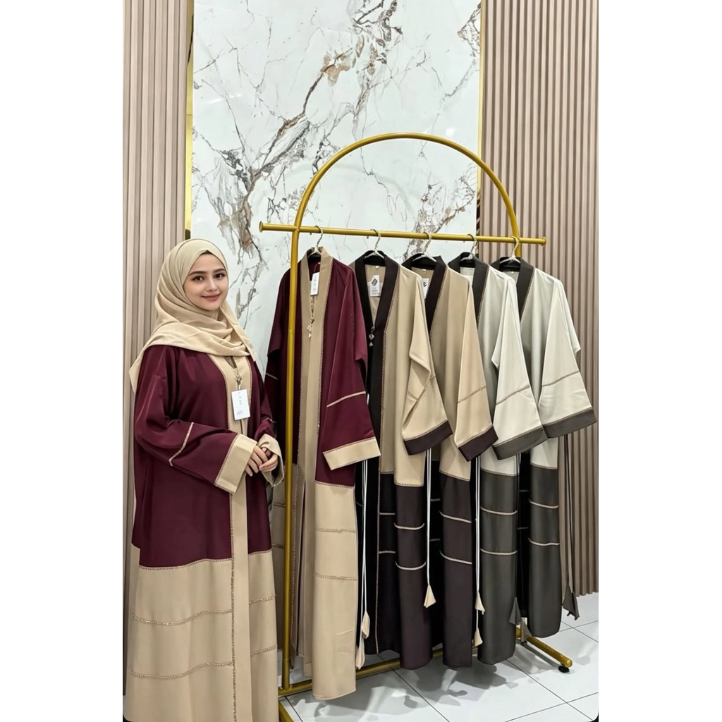 abaya set pashmina/ abaya inner outer / abaya saudi viral / abaya terbaru / abaya lebaran 2026