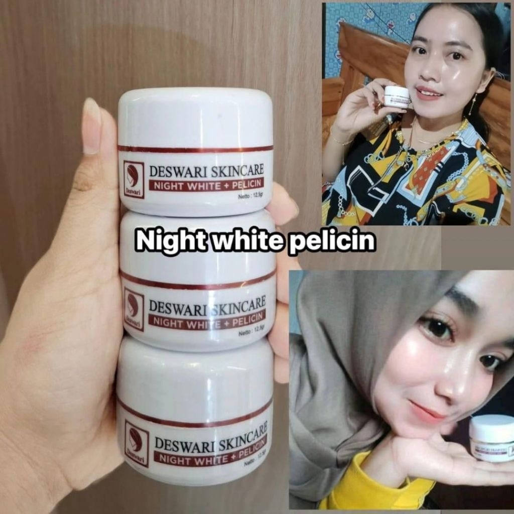 Deswari skincare Night cream Acne//flek//pelicin cream malam Deswari skincare