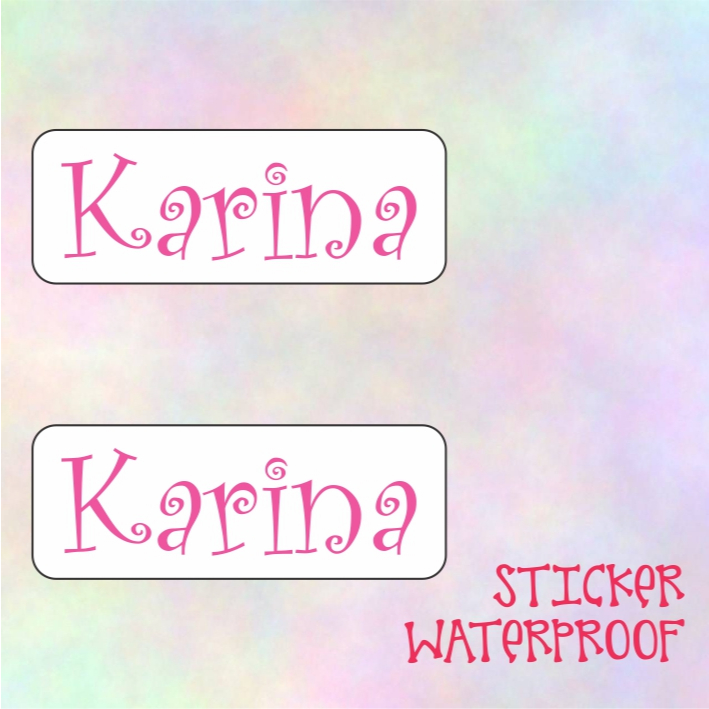 Sticker Nama Anti Air - Karina