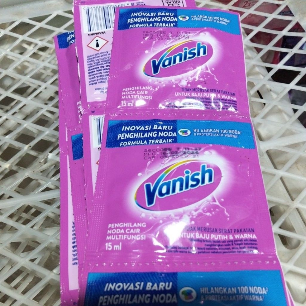 Vanish Cair Renteng 15 ml x 1 Renceng isi 12 Sachet
