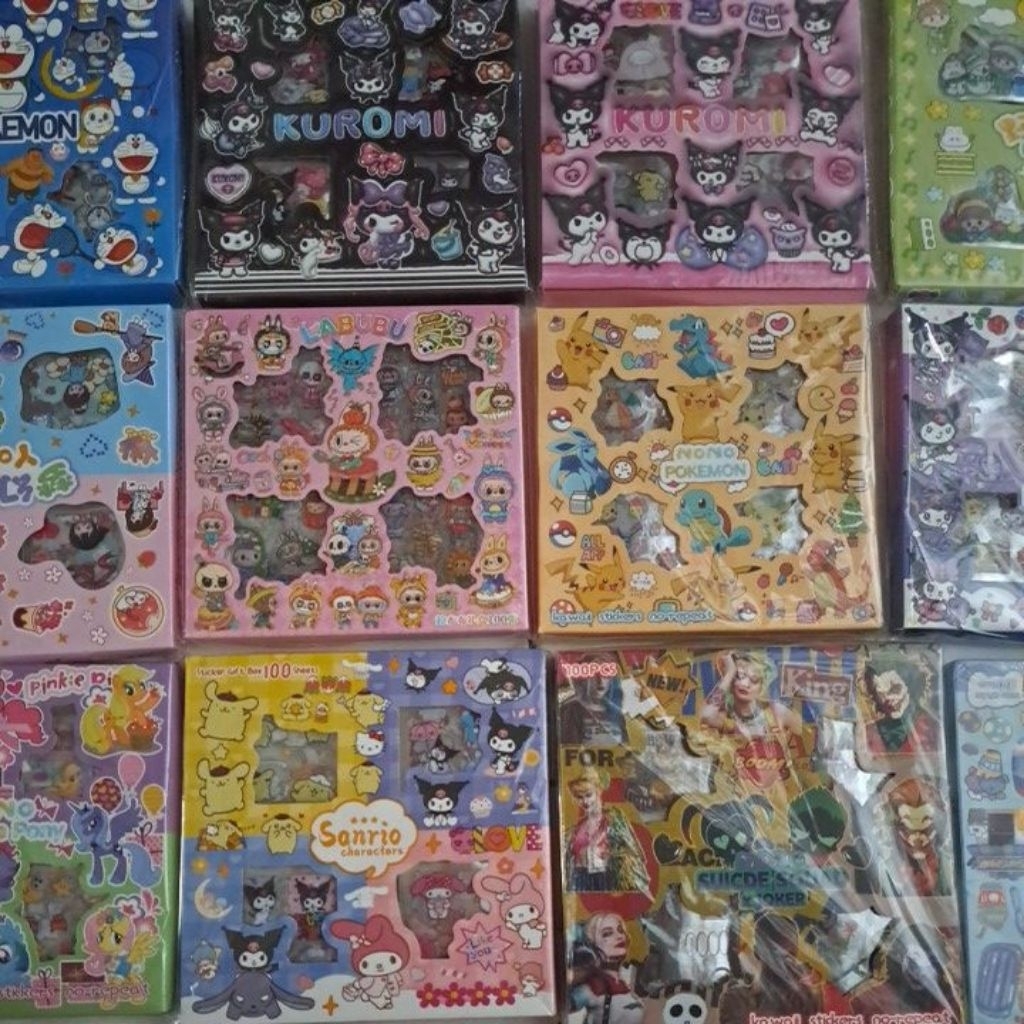 Sticker Box 100pcs Motif Lucu