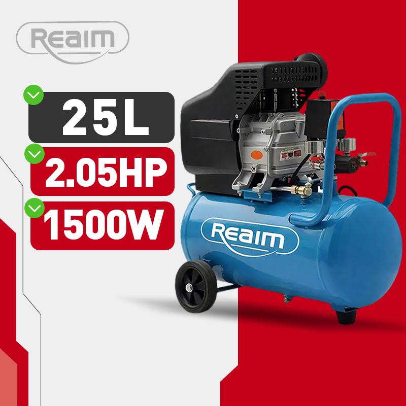 Reaim Kompresor Angin Listrik 25L 2.04HP Kompresor Listrik Mesin Kompresor Listrik