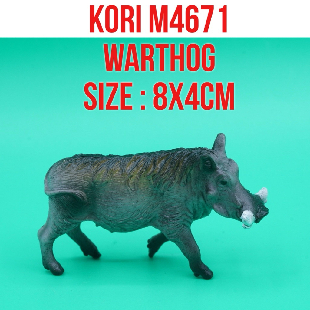 KORI M4671 Warthog Babi Gembol Hutan Pig Phacochoerus | Mainan Figure Binatang Miniature Hewan Anima