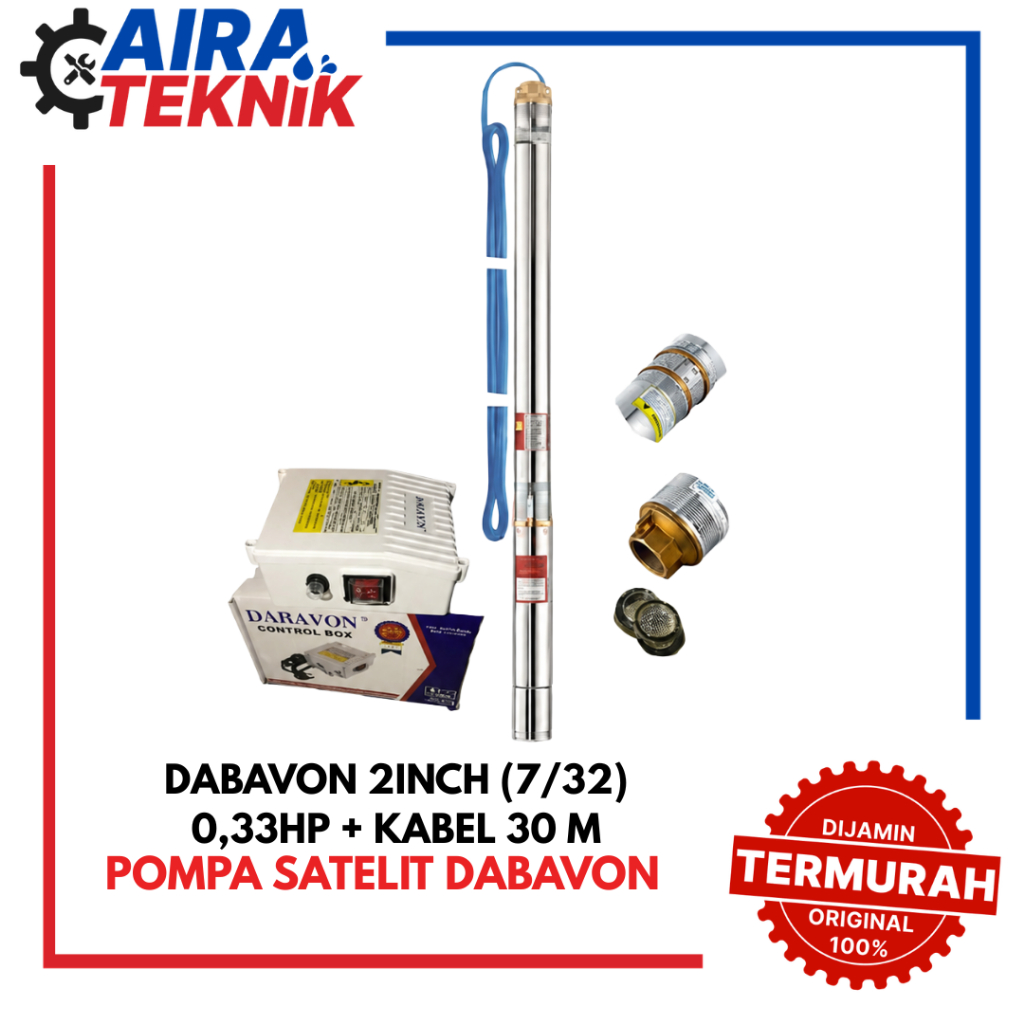 [POMPA SATELIT] DABAVON 2"/2INCH 7/32 0,33HP + KABEL 30meter