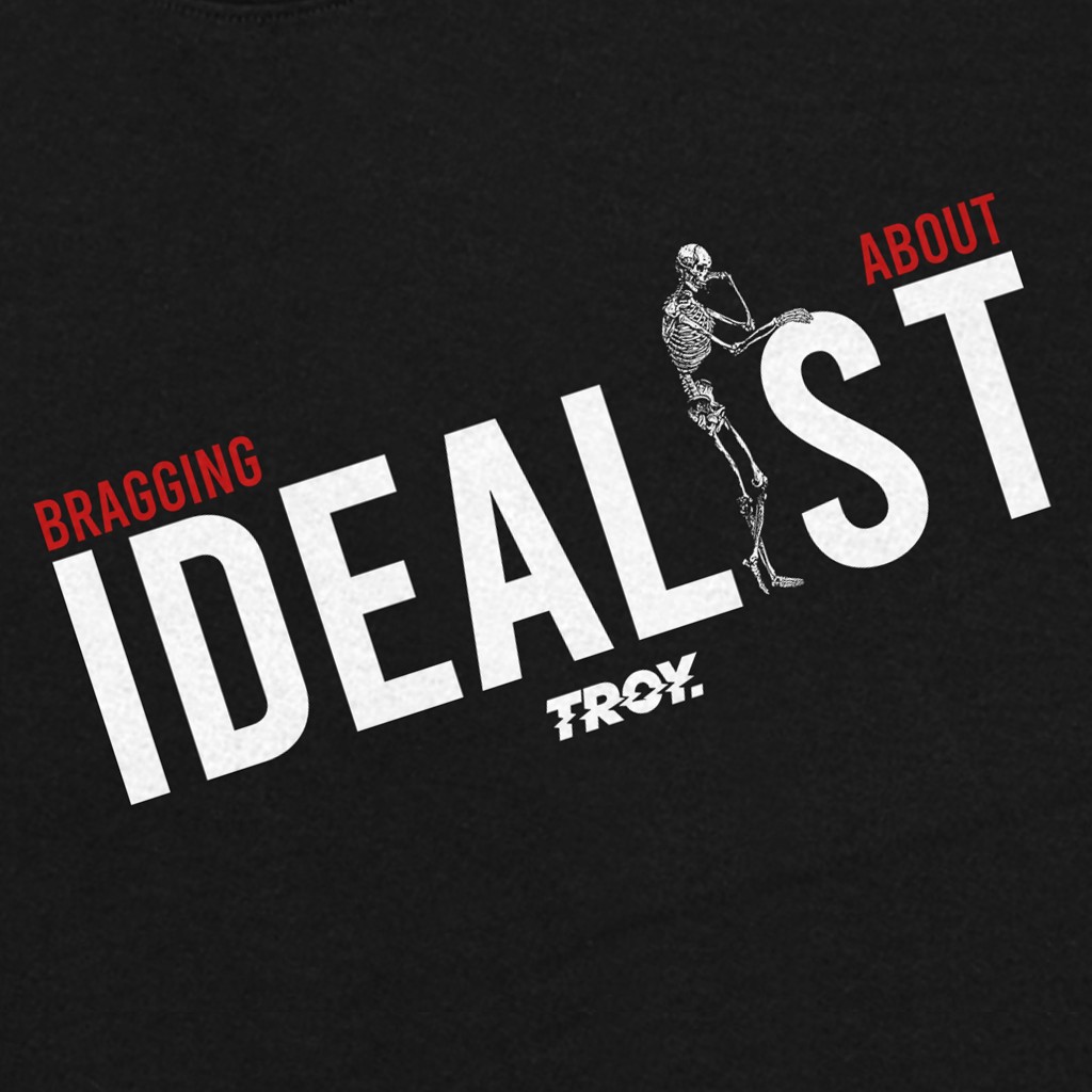 Troy Company Tshirt Black Idealist - Kaos Pria Lengan Pendek Hitam MTD 3529