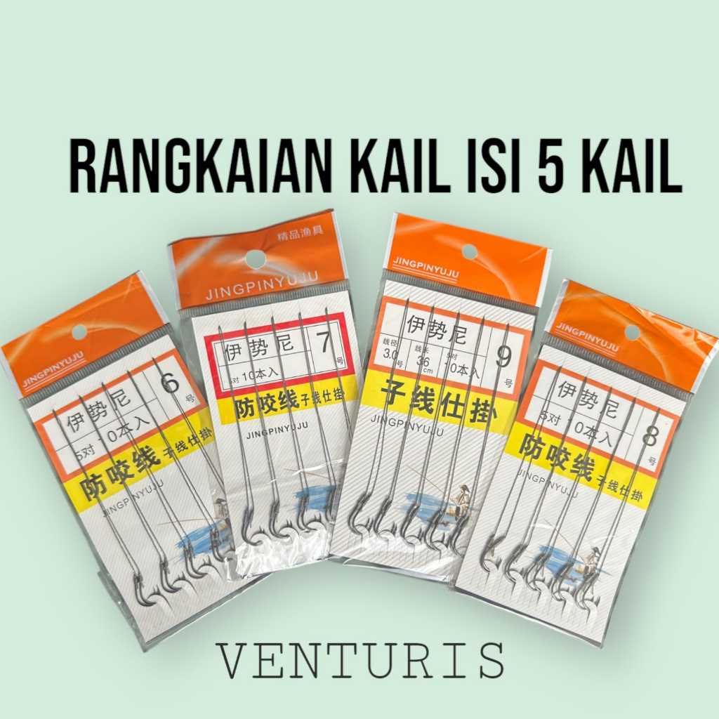 Rangkaian Pancing Kail Bawal Benang PE Rangkaian Dasaran Nilon