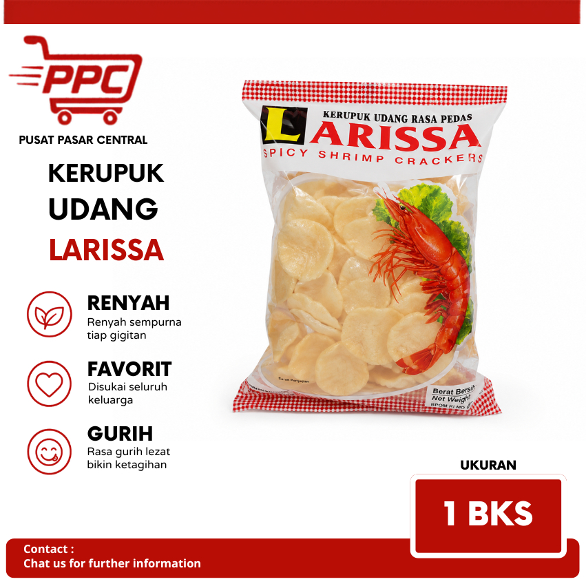 Kerupuk Udang Larissa / Kerupuk Udang Larisa 500Gr
