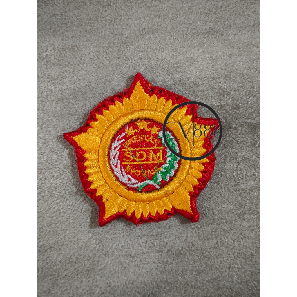 Badge Timbul SDM Roda - Bet Sat SDM Polrii - Bordir SDM Polisii Timbul