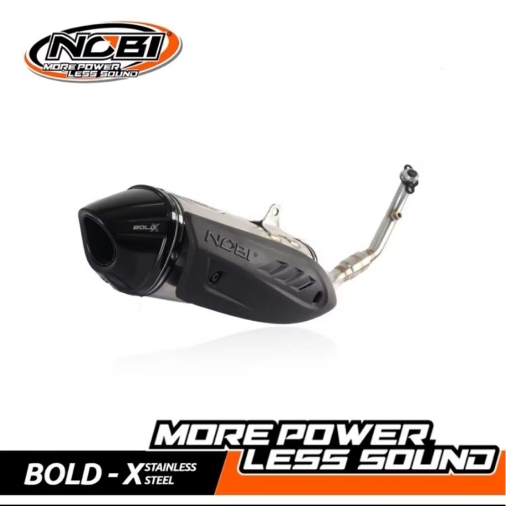 Knalpot Nobi Nob1 Bold X Stainless Silent Aerox Aerox155 Nmax Nmax155 Nmax New Vario160 PCX160 ADV16