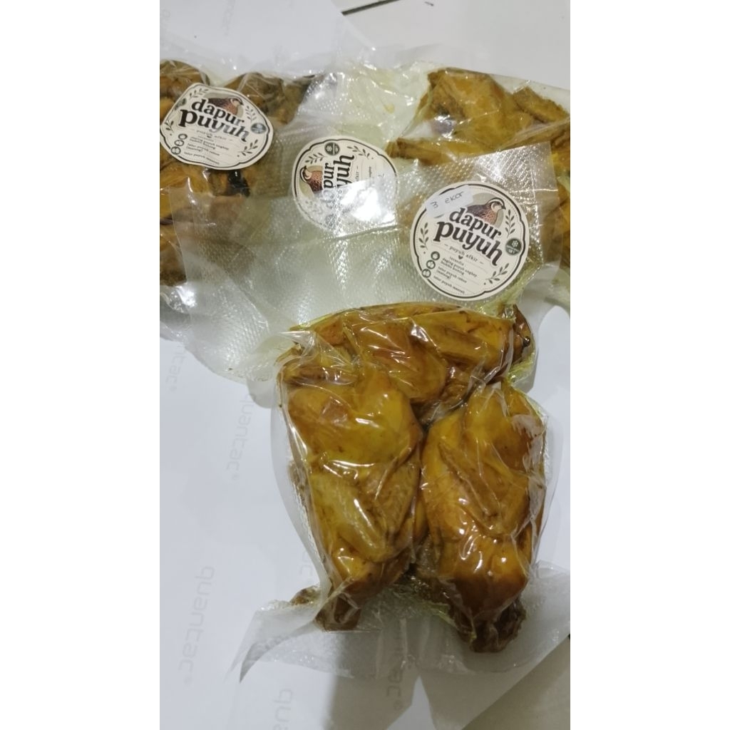 Puyuh ungkep bumbu kuning/daging puyuh frozen food