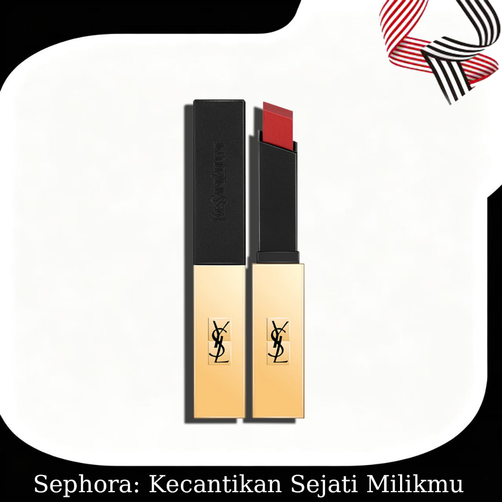 YSL Lipstik --Kotak Hadiah/Yves.Saint.Laurent The Slim Matte Longwear Lipstick/Kotak Super-Slim Yang