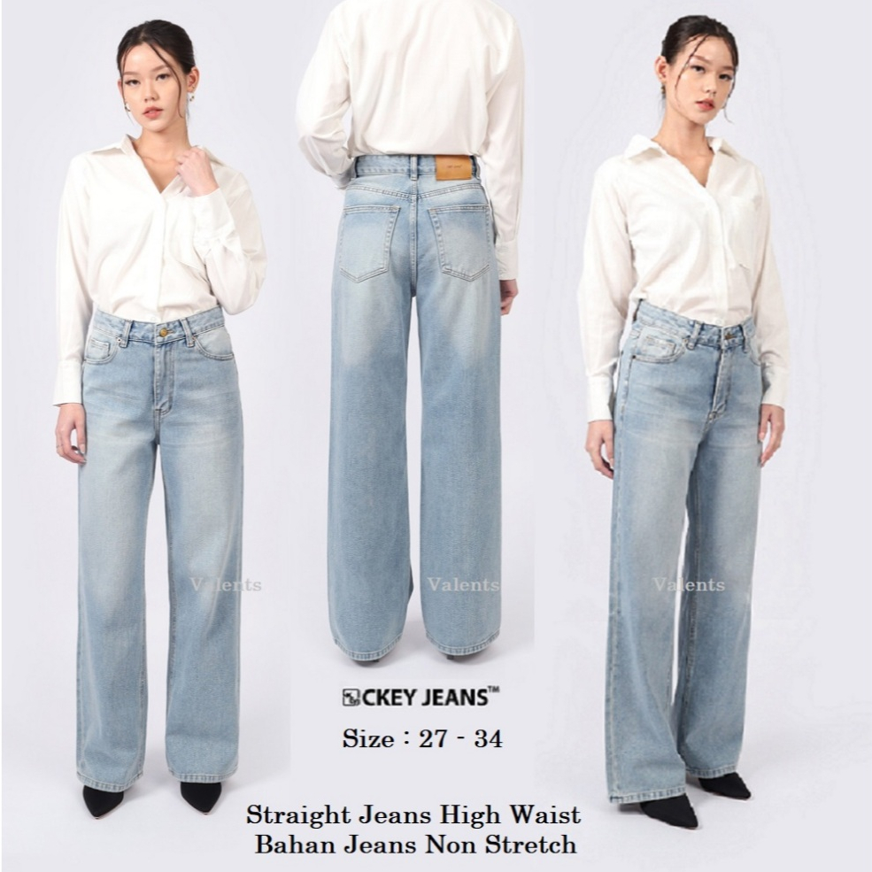 Ckey Straight Jeans Highwaist / Loose Jeans High Waist / Ckey Jeans