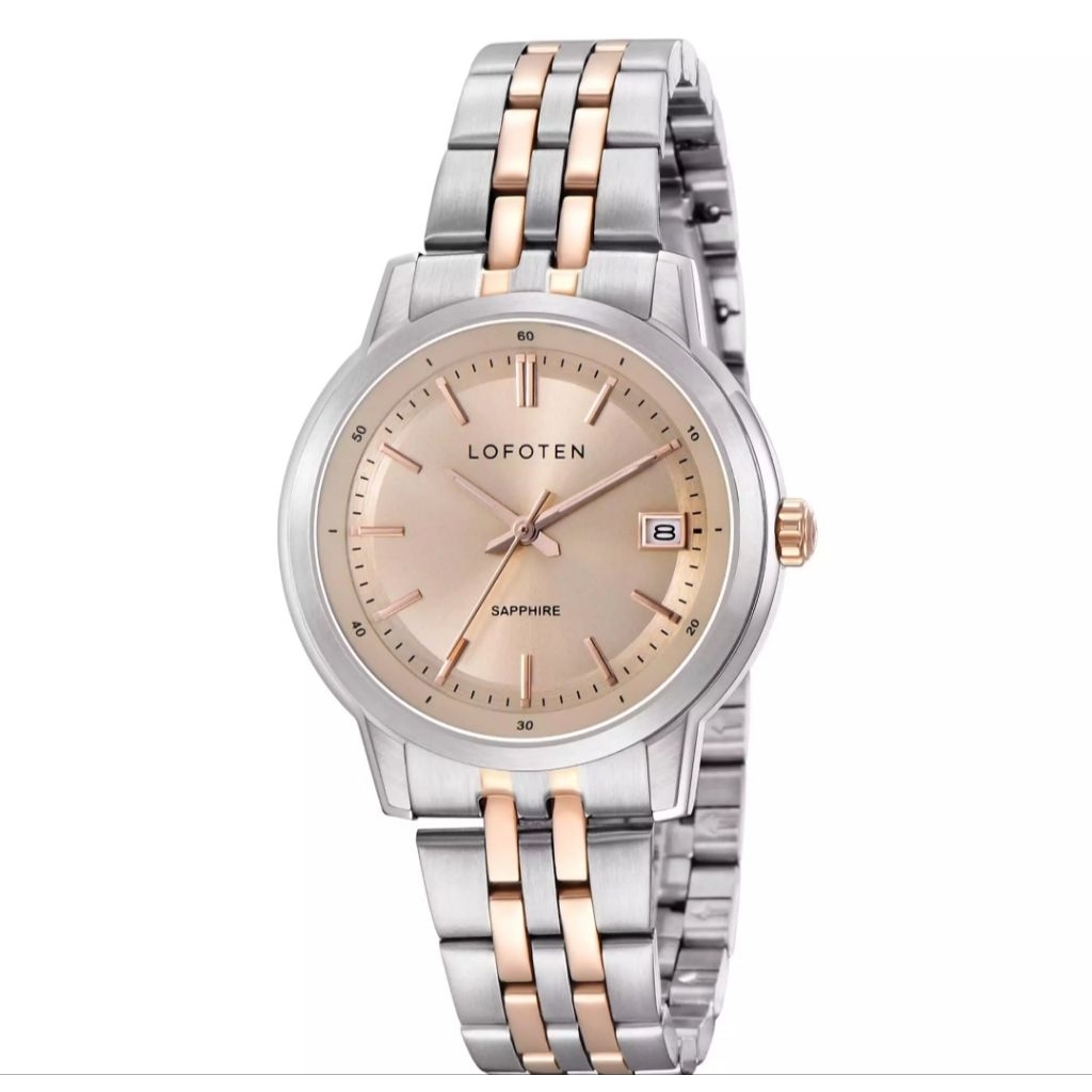 Jam Tangan Lofoten 8110L Rantai Silver Kombinasi Rosegold Cewek