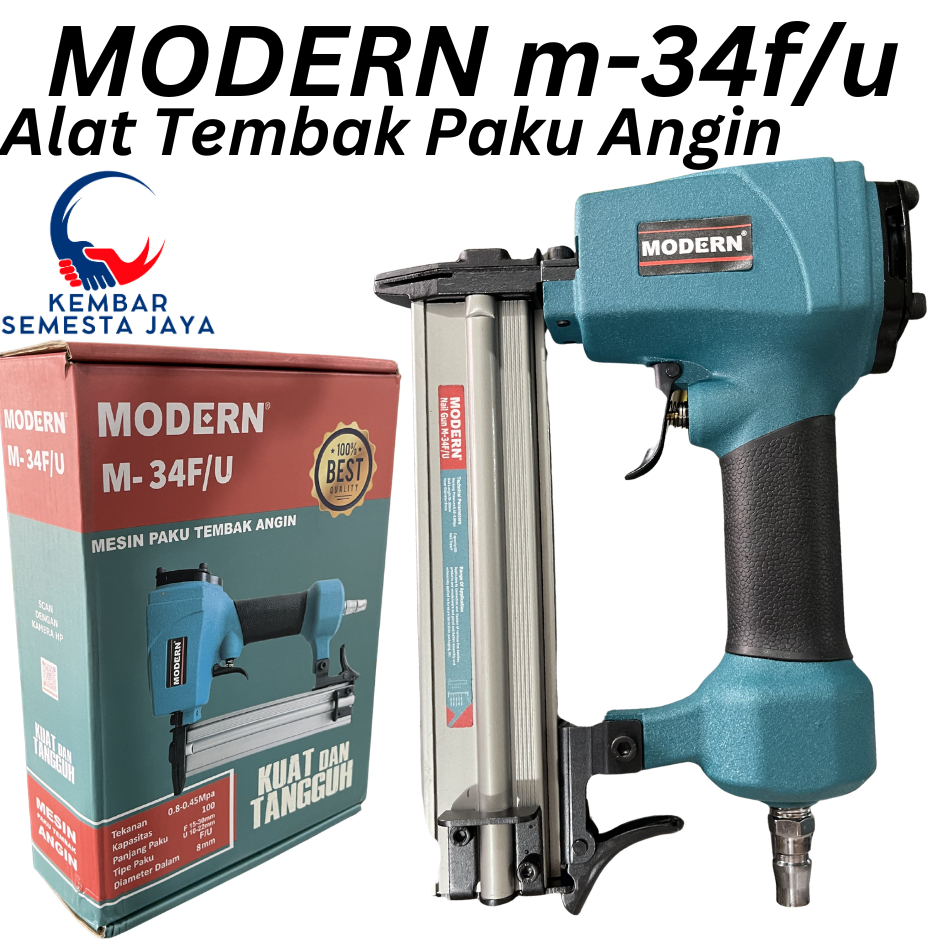 MODERN AIR NAILER 2IN1 M-34FU Mesin Tembak Staples Angin Udara F30+422J 10-22 mm M-34F/U Steples 15-