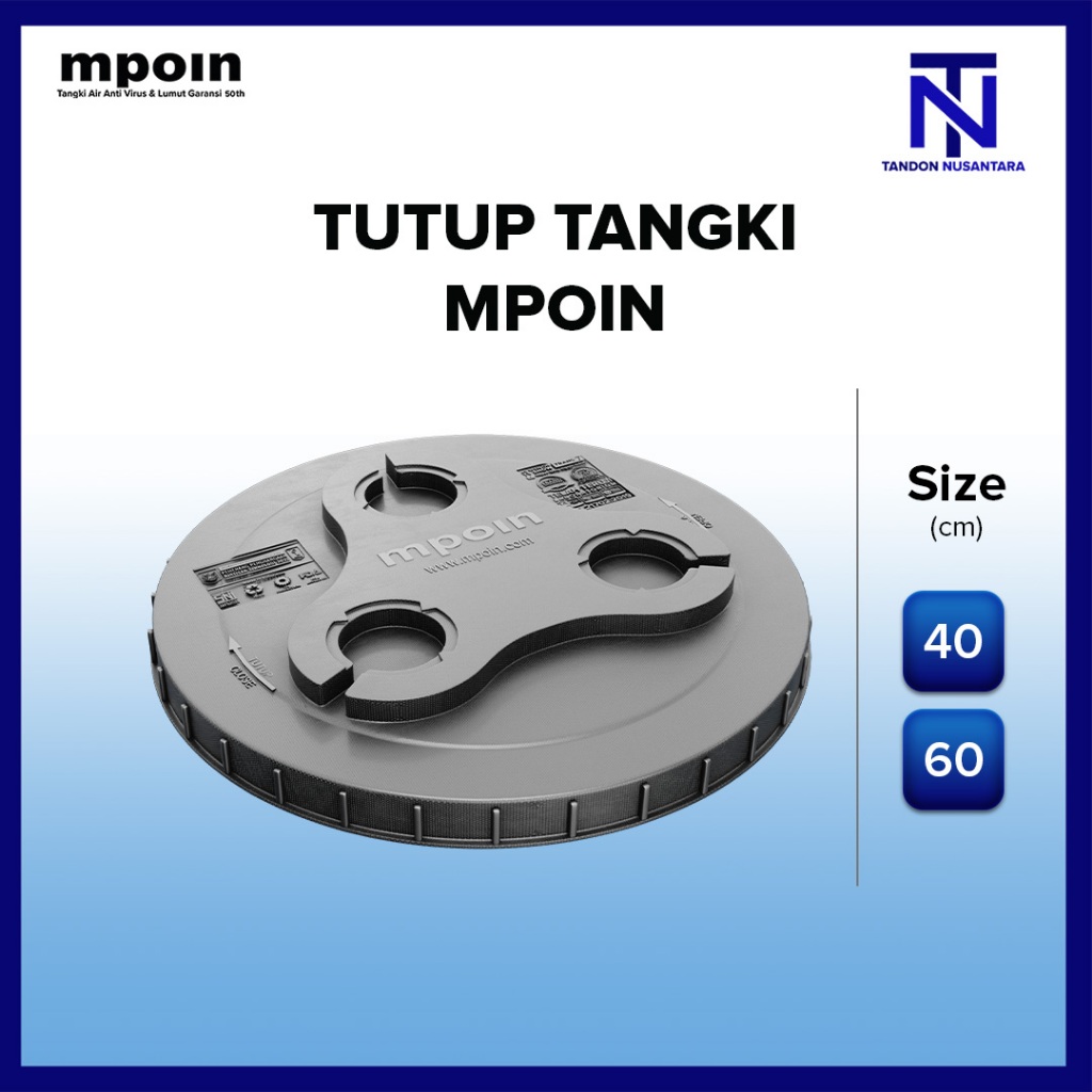 Tutup Tangki Air Mpoin Diameter 40cm 60 cm / Tutup Tangki Toren Tandon Air MPOIN