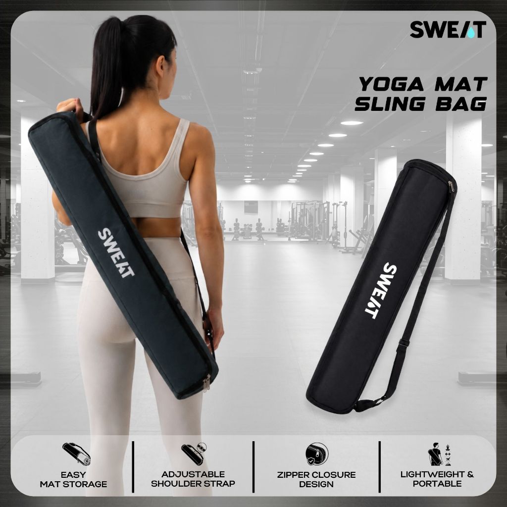 SWEAT - Yoga Mat Sling Bag | Tas Matras Yoga Silinder Water Resistant - Yoga Mat Bag Tas Yoga Besar