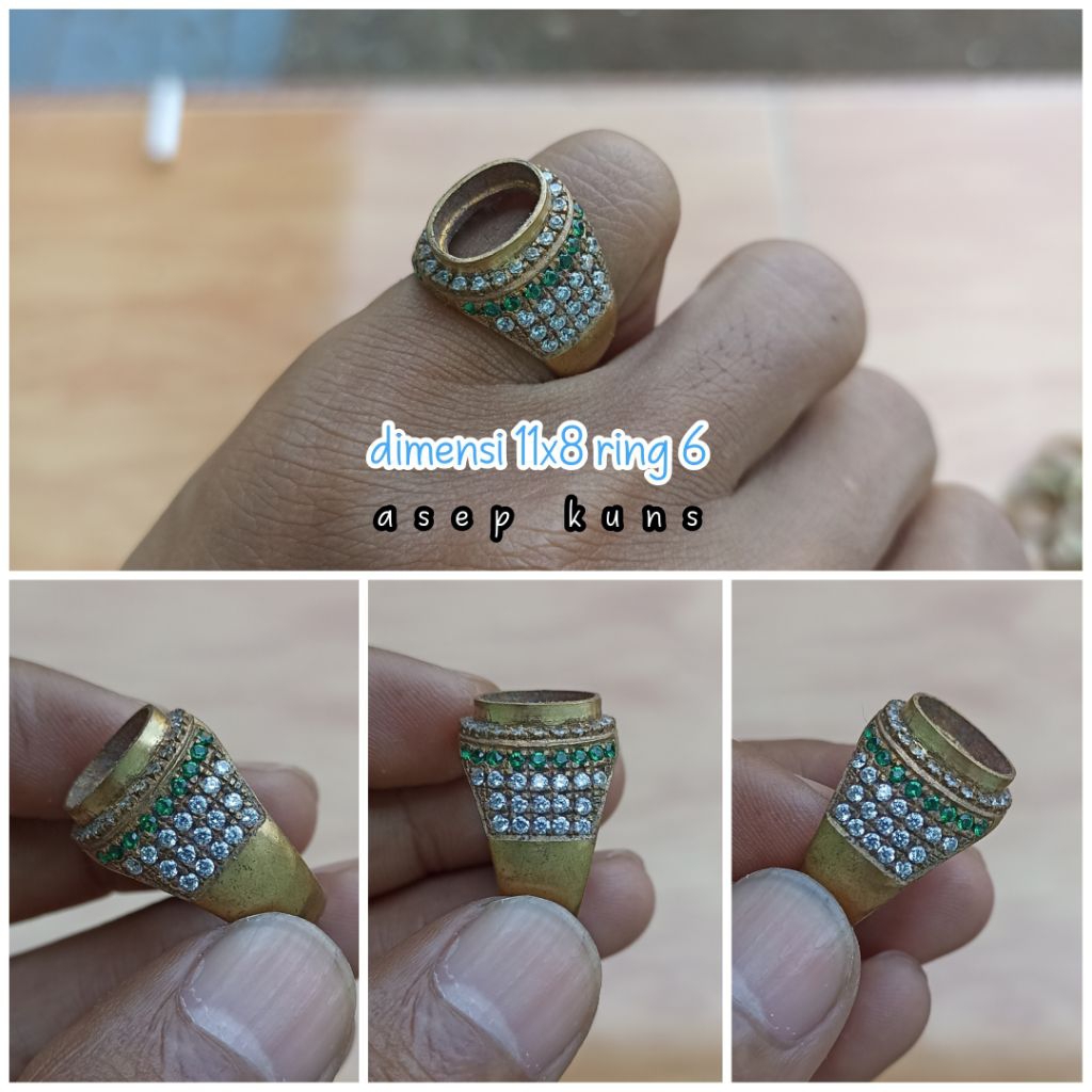 CINCIN KUNINGAN SARI DIMENSI 11x8 RING 6