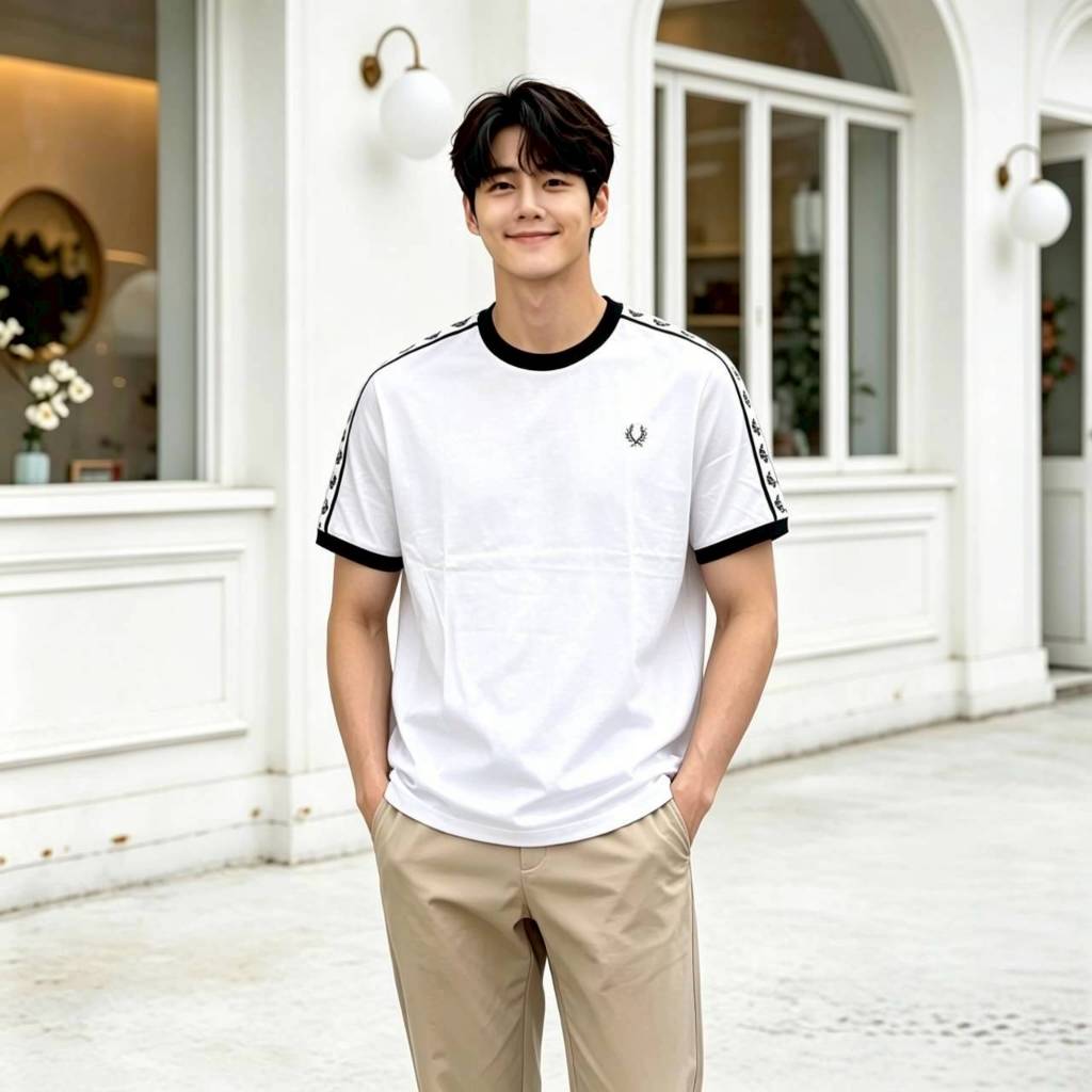 Kaos Pria Fred Perry T-shirt 24S Cotton - Adem, Nyaman, dan Berkualitas t_shirt kaos fred ferry tape