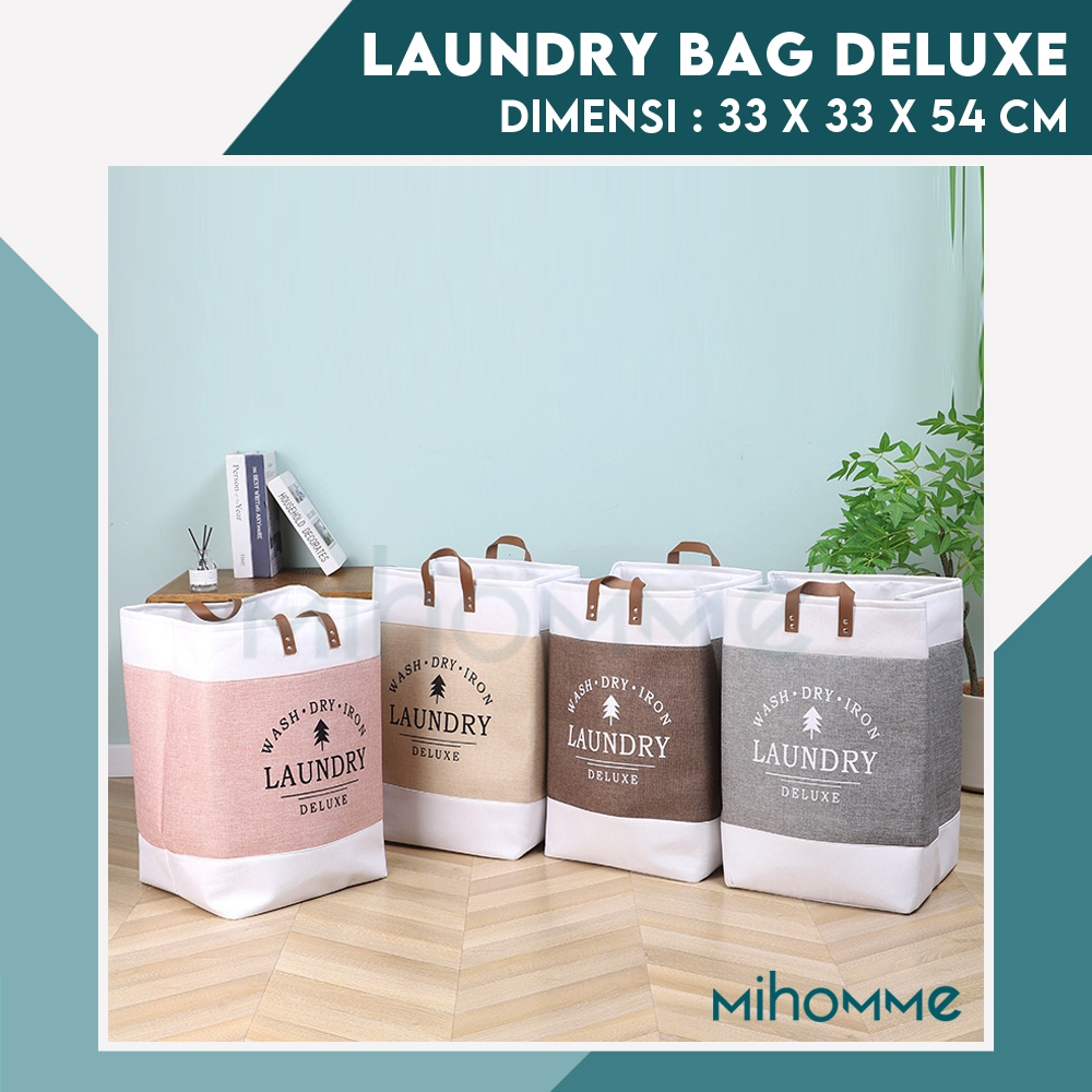 Laundry Bag Keranjang Baju Kotor Pakaian Cucian Tempat Tas Penyimpanan Lipat Basket Storage Deluxe
