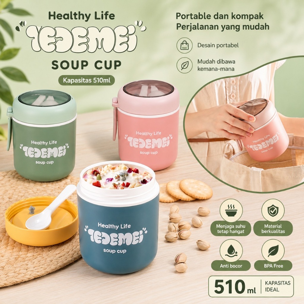 Tempat Sup / Soup Cup Tedemei 510ml