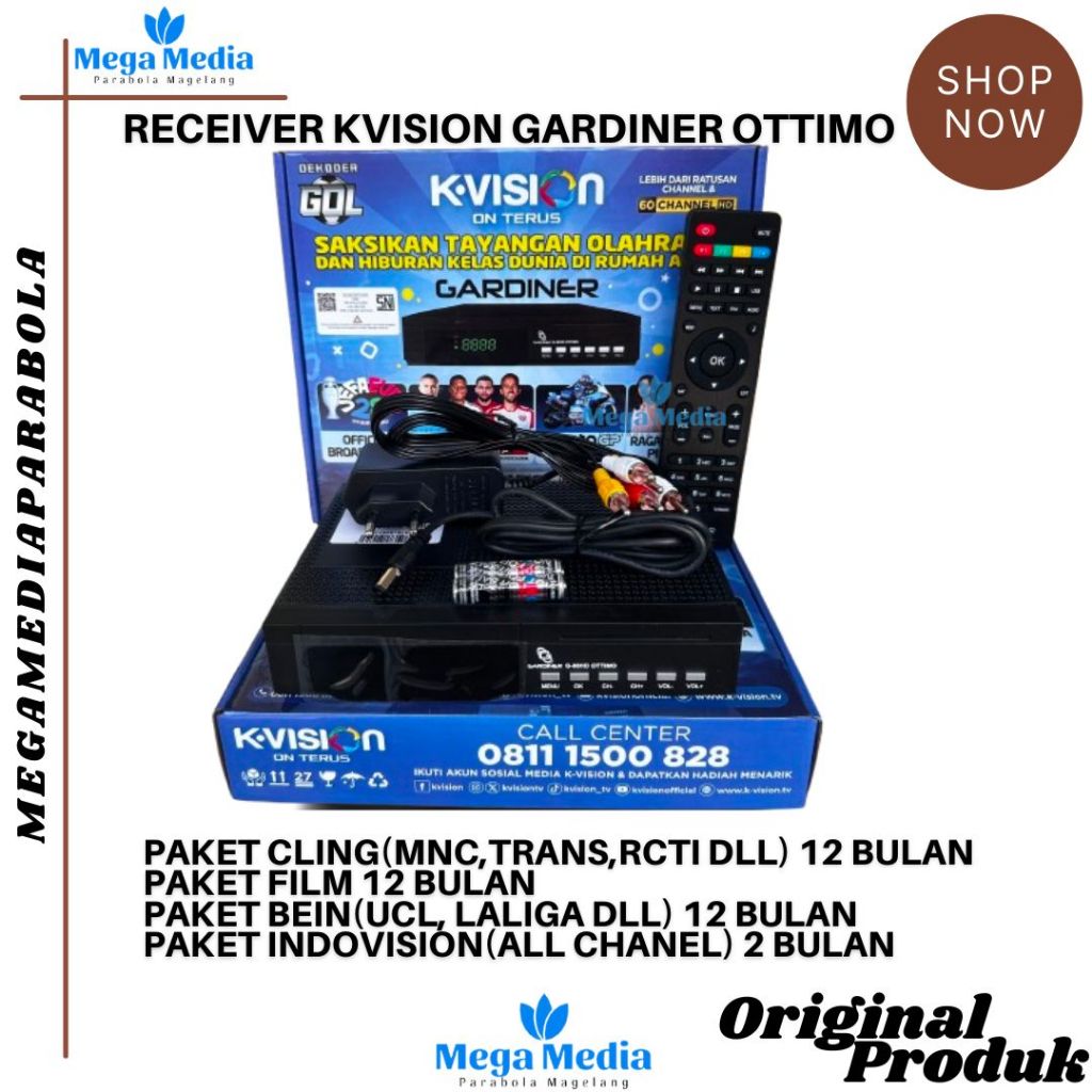 Receiver Kvision Gardiner Ottimo Bisa Untuk Parabola Jaring C Band Dan Mini Ku Band