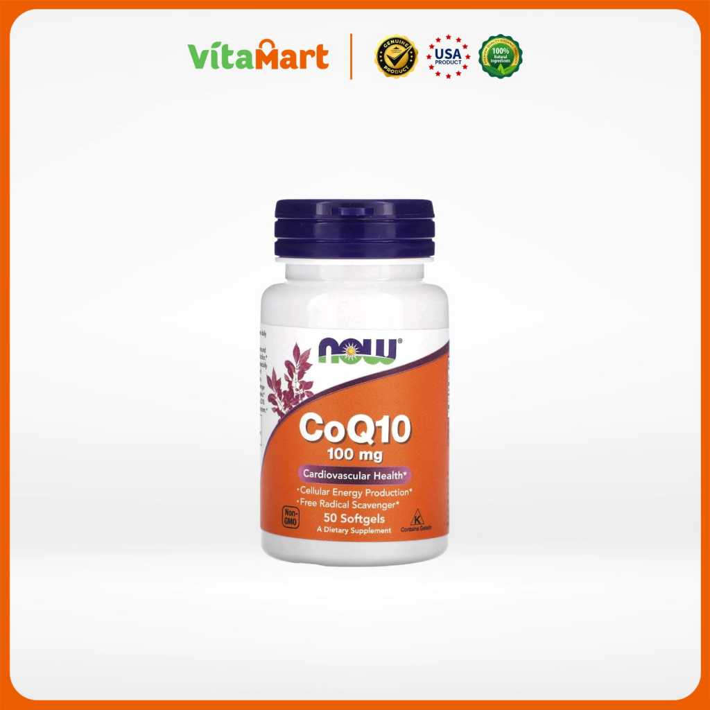 Now CoQ10 100mg 50 Softgels USA