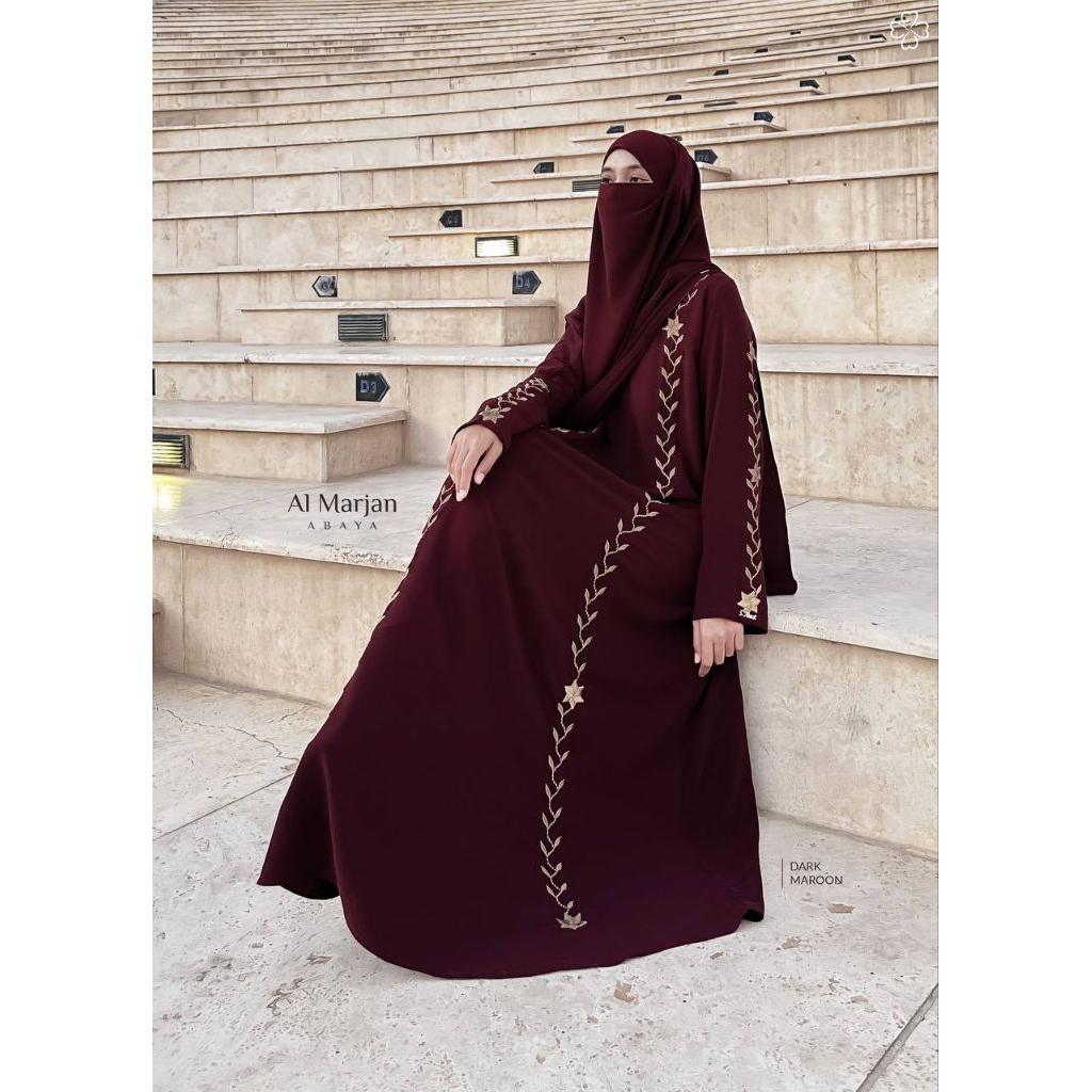 Abaya Al Marjan Set Fk by Ori Mahira | Abaya Set Fk Premium | Abaya Bordir