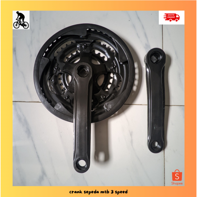 Crank sepeda model as bb kotak 3 speed  sepeda federal trex triple